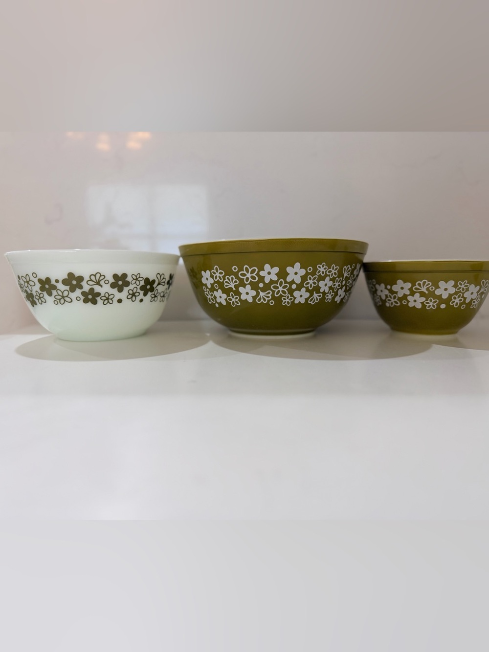 Pyrex mixing bowls